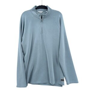 Outpost Makers 1/4 Zip Pullover Men XXL Polyester Modal Spandex Blue